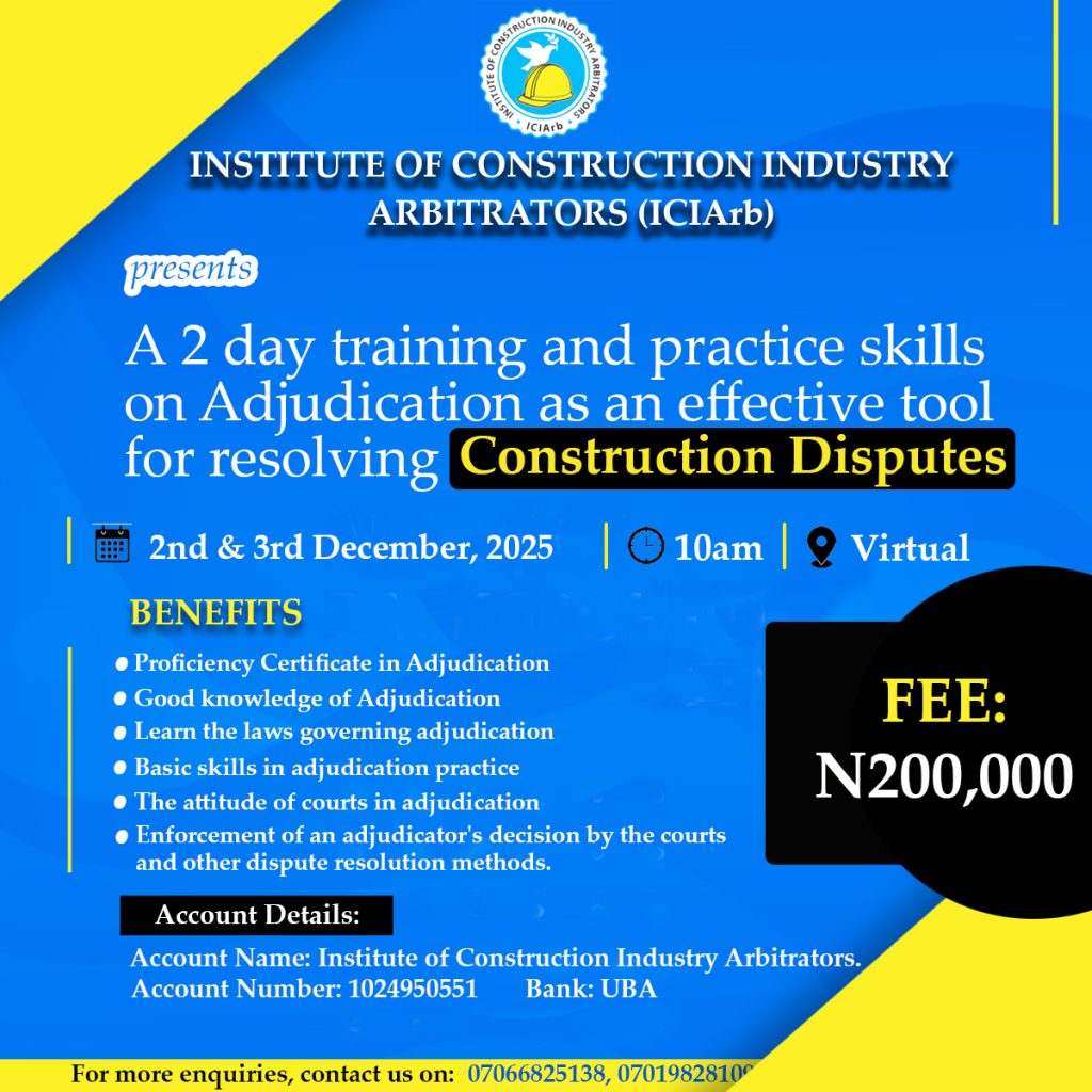 A seminar of adjudication put together by ICIArb